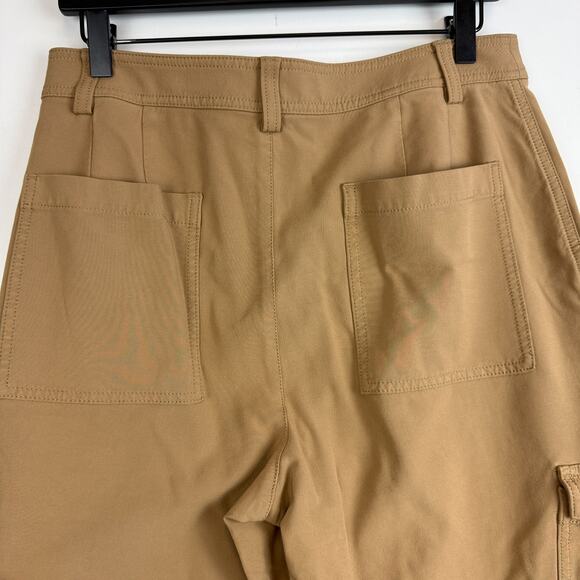 Banana Republic Slim Refined Stretch Cargo Pants Ankle Tan High Rise - Size 10 - Picture 6 of 11